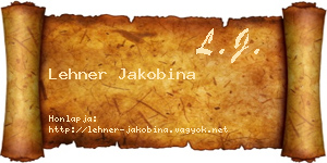 Lehner Jakobina névjegykártya